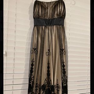Beige and black dress by The Dress Barn
